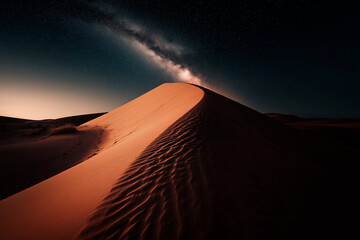 Northern lights over pyramids in egypt, desert, twilight, beautiful lights, fantasy photo