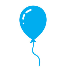 blue balloon isolated on white