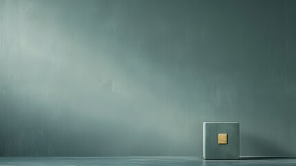 Obraz premium Gray block on a gray wall