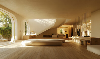 Modern interior design showcase luxurious home photography contemporary style bright and airy atmosphere elegant concept