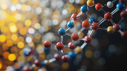 Molecular Structure Model with Colorful Spheres