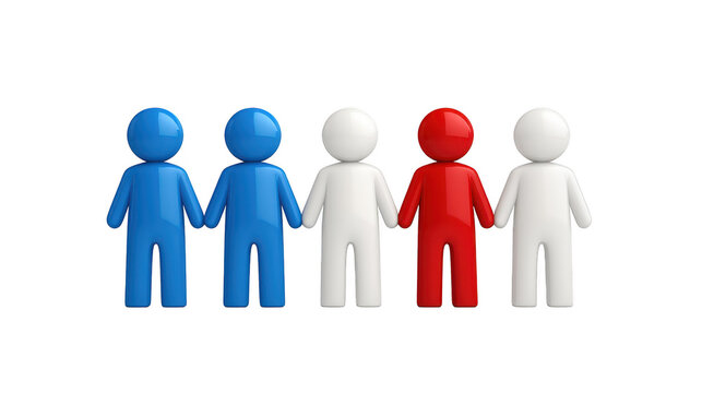 Three people in a staggered row, study of visual depth and human connection three