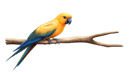 Obraz premium Tranquil bird perched on a branch, captivating glimpse into nature's beauty bird