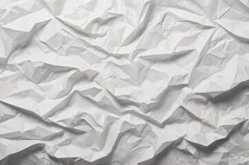Fototapeta premium Blank crumpled paper background for design and overlay use.