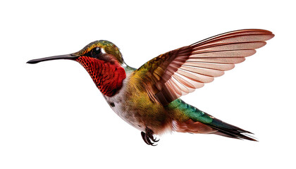Flying hummingbird.