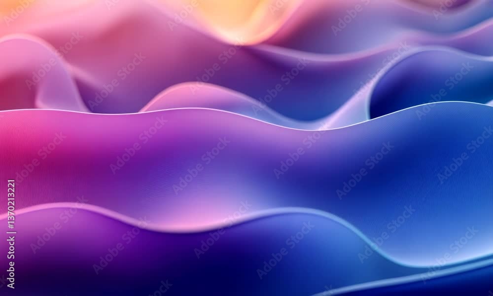 Poster abstract motion background with smoothly moving colored waves, backdrop concept