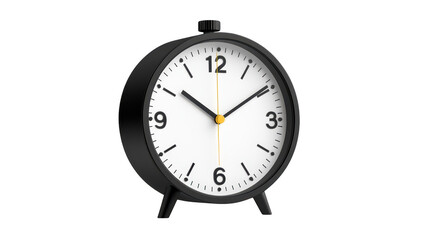 Stylish industrial black wall clock with striking yellow accents for home and office decor