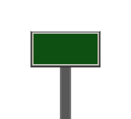 blank green road sign isolated and Parking stand