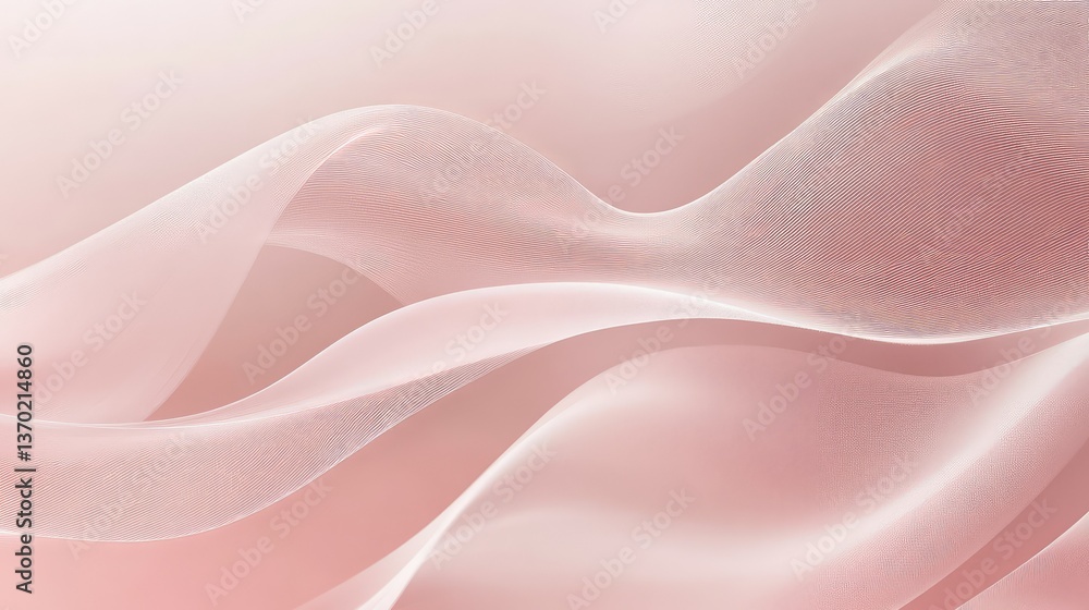 Poster soft and ethereal pink fabric waves creating a delicate and dreamy background with subtle textures i