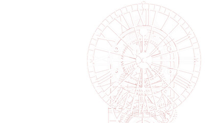 mechanical vintage clock 3d illustration