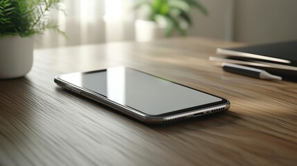 Modern Smartphone on Desk