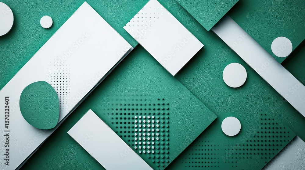 Poster abstract geometric shapes and patterns on textured surface in modern design aesthetic featuring soft