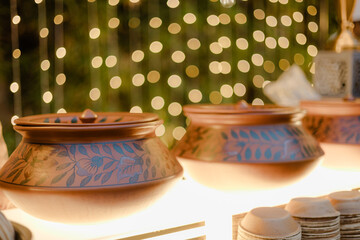 clay pots on the street