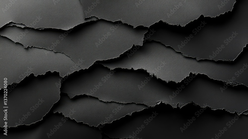 Aufkleber textured black surface with torn paper edges creating a dramatic and artistic background ideal for m