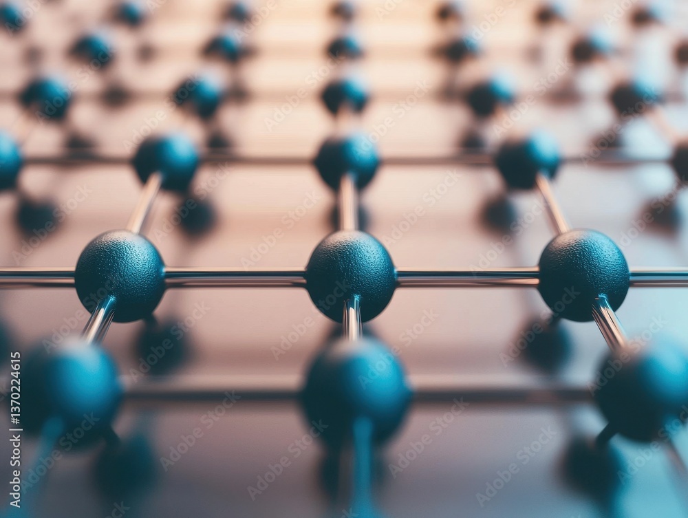 Aufkleber abstract molecular structure background with spheres and lines