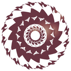 Vibrant circle geometric pattern, whit gradient colored 