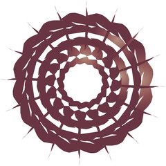 Vibrant circle geometric pattern, whit gradient colored 