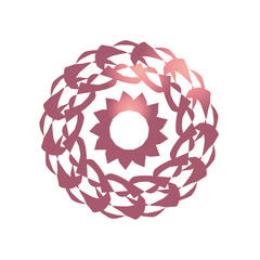 Vibrant circle geometric pattern, whit gradient colored 