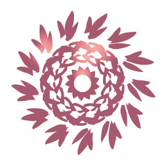 Vibrant circle geometric pattern, whit gradient colored 