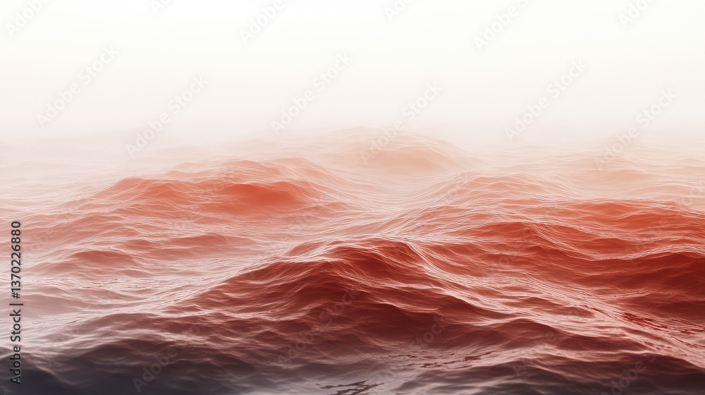 Poster serene abstract ocean waves under soft light with gentle ripples and subtle color gradients evoking 