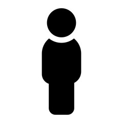Person icon. Man vector silhouette.