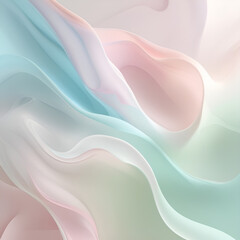 Obraz premium The abstract gradient background features pastel hues of pale pink, baby blue, and mint green, creating a calming atmosphere ideal for modern digital wallpapers and sleek presentations.