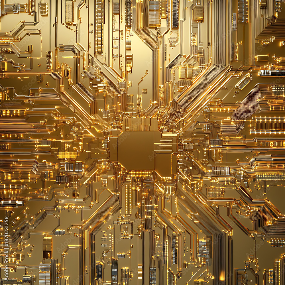 Poster exploring cutting-edge technology in digital circuitry modern lab visual representation futuristic e