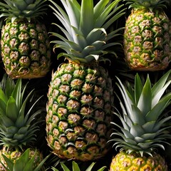 Close-up of freshly harvested green pineapple
