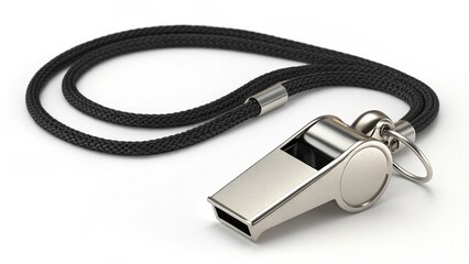 3d Icon Whistle Silver Metallic Body