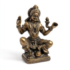 Bronze figure of hindu god vishnu isolated art cultural significance high-quality detail