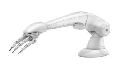 Advanced robotic arm with hand, precision automation in modern manufacturing and industrial applications