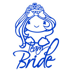 Duck Team Bride Bachelor Princess Queen Crown Fun Design Lover Art Vector Illustration Card T-Shirt Poster Sticker Graphic Print Decorative Drawing Isolated Logo Decoration Symbol Creative Cool Style
