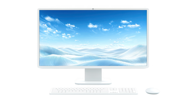 Essential home office setup, boost your productivity with a computer, keyboard, and mouse