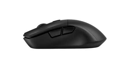 Modern computer mouse on a clean black background, tech, office, and gadget essentials