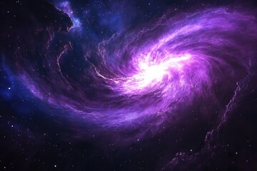 Obraz premium A stunning view of a luminous spiral galaxy in space