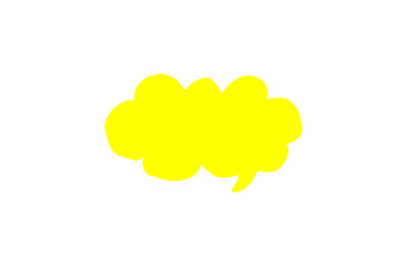 手描きの雲のようなふきだし