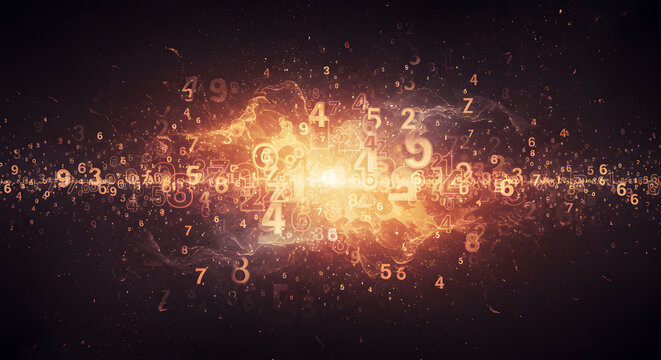 Numeric explosion: Abstract representation of data flow and informational energy