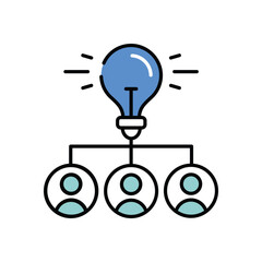 Idea sharing icon vector stock illustration