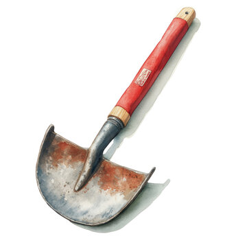recommend clip art: Garden tool shovel illustration on a transparent background gardening equipment creative design