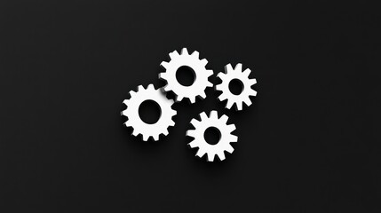 Obraz premium 3D Gears in Interlocking Arrangement