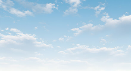 Obraz premium Serene sky gradient with fluffy cloud textures creating a dreamy backdrop