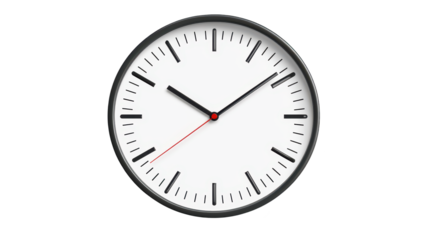 Closeup, red second hand in motion on dark clock face time, urgency, countdown concept
