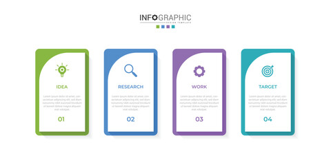 vector illustration Infographic design template with icons and 4 options or steps. Can be used for process, presentations, layout, banner,info graph.