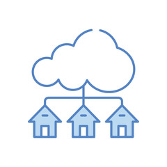 Cloud store connection icon vector stock illustration
