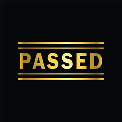 gold color passed rubber stamp, flat education label minimalist design for digital and print projects
 Graphic Design Icons Making a Huge Impact on Visual Aesthetics