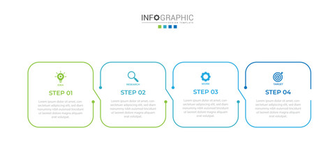 vector illustration Infographic design template with icons and 4 options or steps. Can be used for process, presentations, layout, banner,info graph.