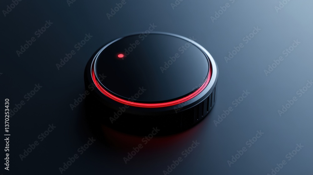 Poster a cutting-edge digital button with fingerprint recognition, representing next-gen security technolog