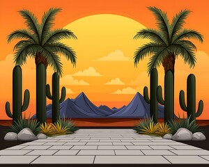 Desert Sunset Pathway