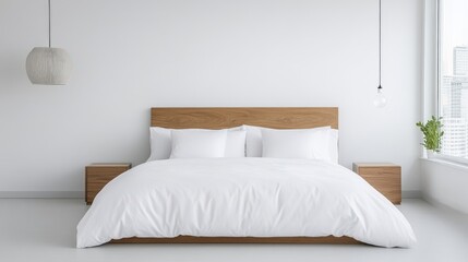 Minimalist bedroom interior