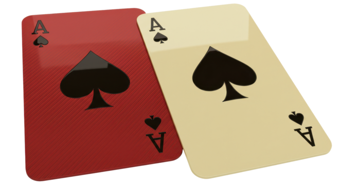 Isolated Ace of Spades Cards